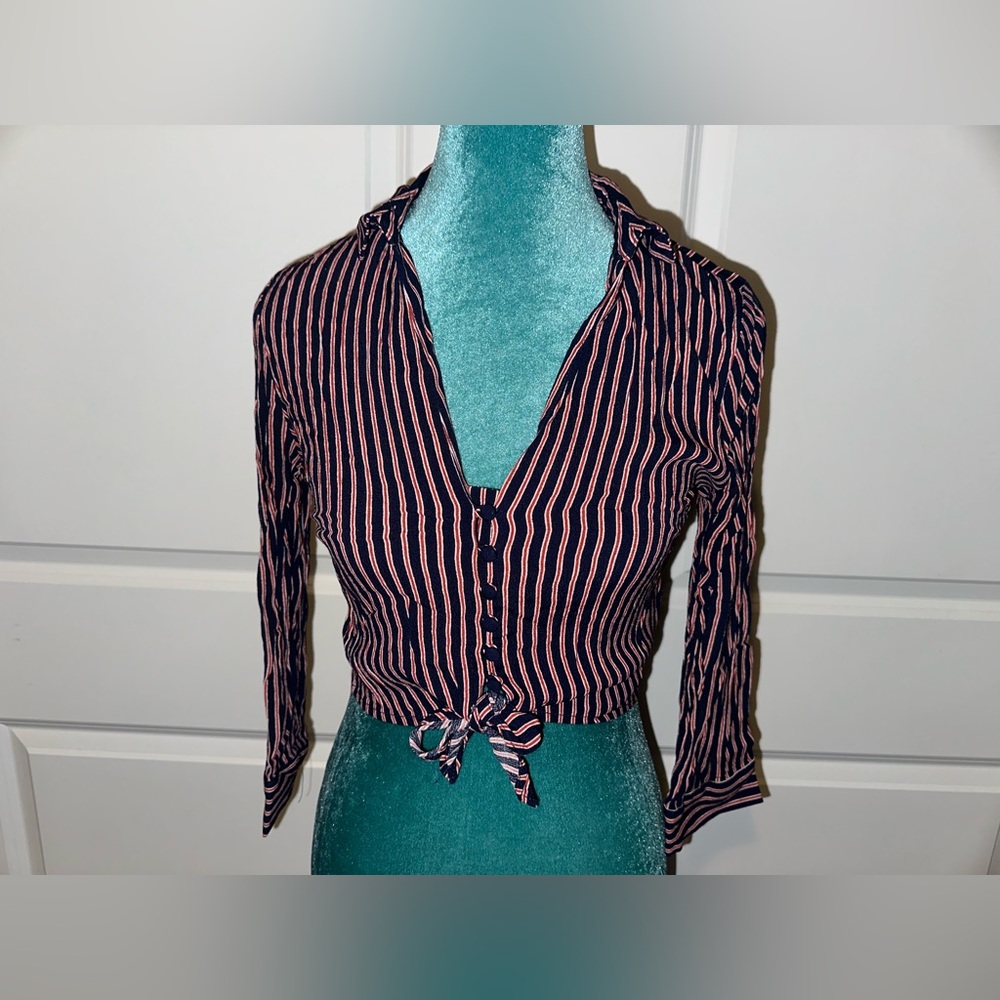 Striped half sleeve Top 👚✨